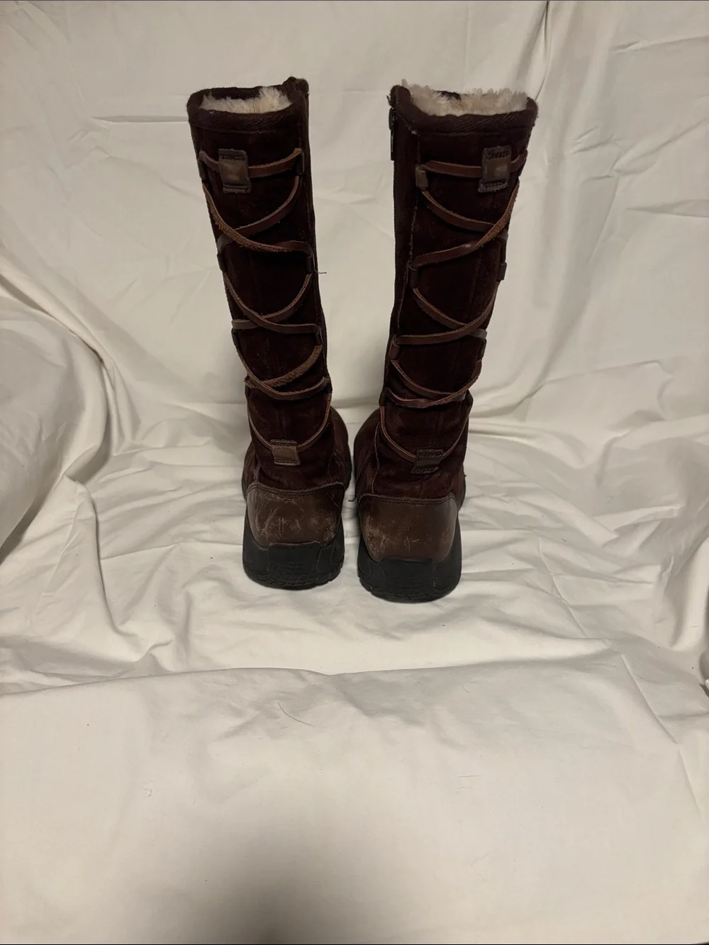 Merrell Women's Tall Suede Winter Boots in Dark Brown